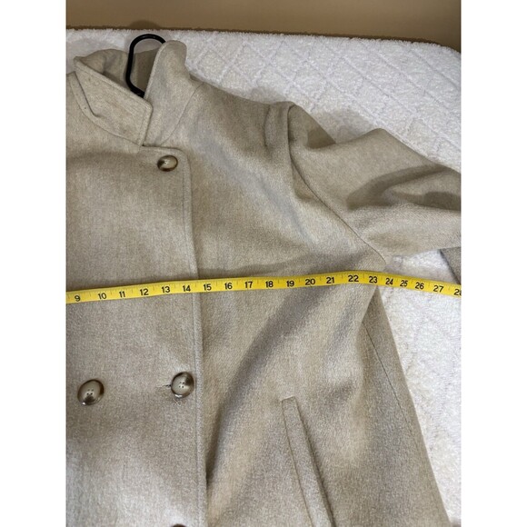 Vtg Herman Kay Women’s Wool Beige Button Up Coat Front Pockets Sz XL See Details - Picture 15 of 15
